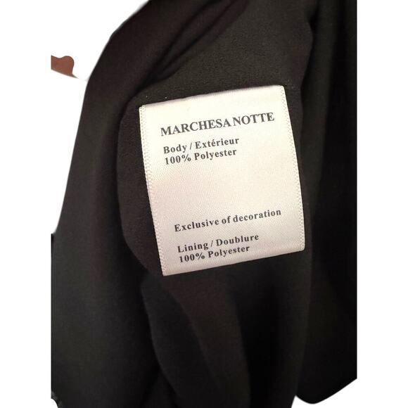 Rare Marchesa Notte Embroidered Floral Illusion Cocktail Dress Size 4 - Picture 4 of 11